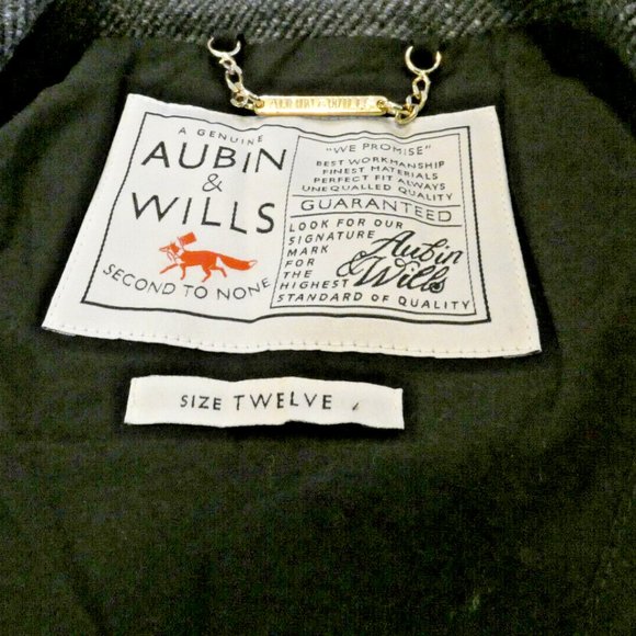 Linen Wool Jacket Black Tweed Equestrian Blazer British Office Work UK 12 = US 8 - Picture 8 of 11